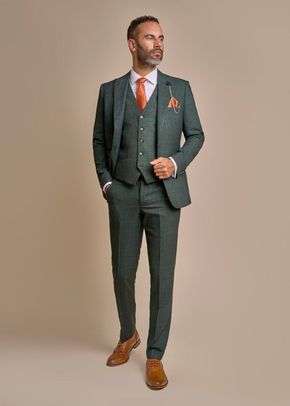 Caridi Olive Three Piece Suit, 1333