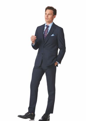 Blue stripe slim fit twist business suit, 1129