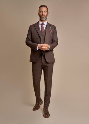 Caridi Brown Three Piece Suit, 1333