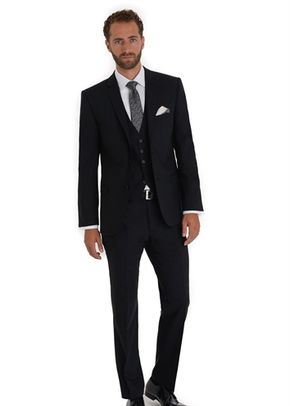 TED BAKER TAILORED FIT BLACK MIX AND MATCH PLAIN SUIT JACKET, 1215