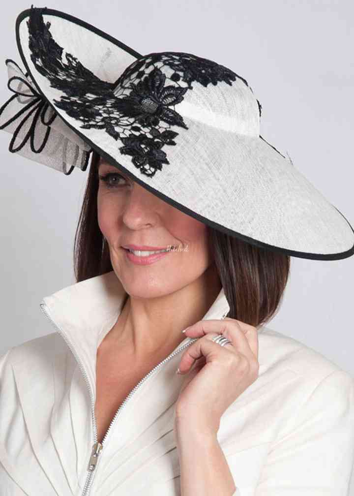 Black and ivory wedding sales hats