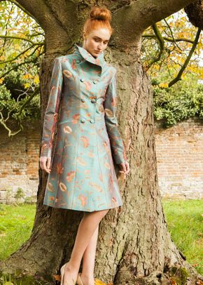 Silk Coat Women Delphine Aqua Teal, 1191