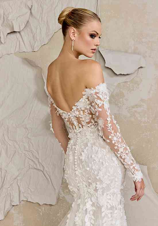 strapless open back dress LADA Off Shoulder Lace Beaded Bridal Wedding Dress main image 1