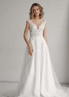Light Ivory Lace Wedding Dress Enn, 1312