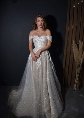 Off-the-Shoulder A-line Wedding Dress Lumy, 1312