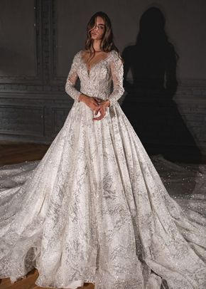 Royal Lace Off-The-Shoulder Sparkly Wedding Dress Meryem, Olivia Bottega