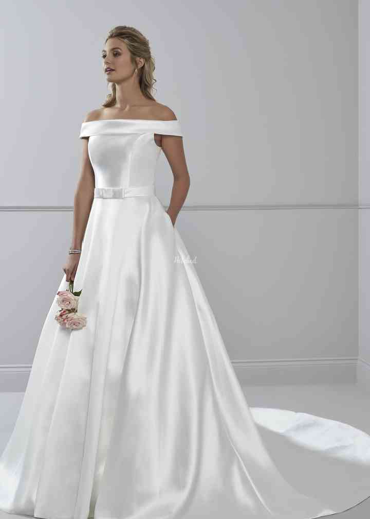 silk long wedding dress