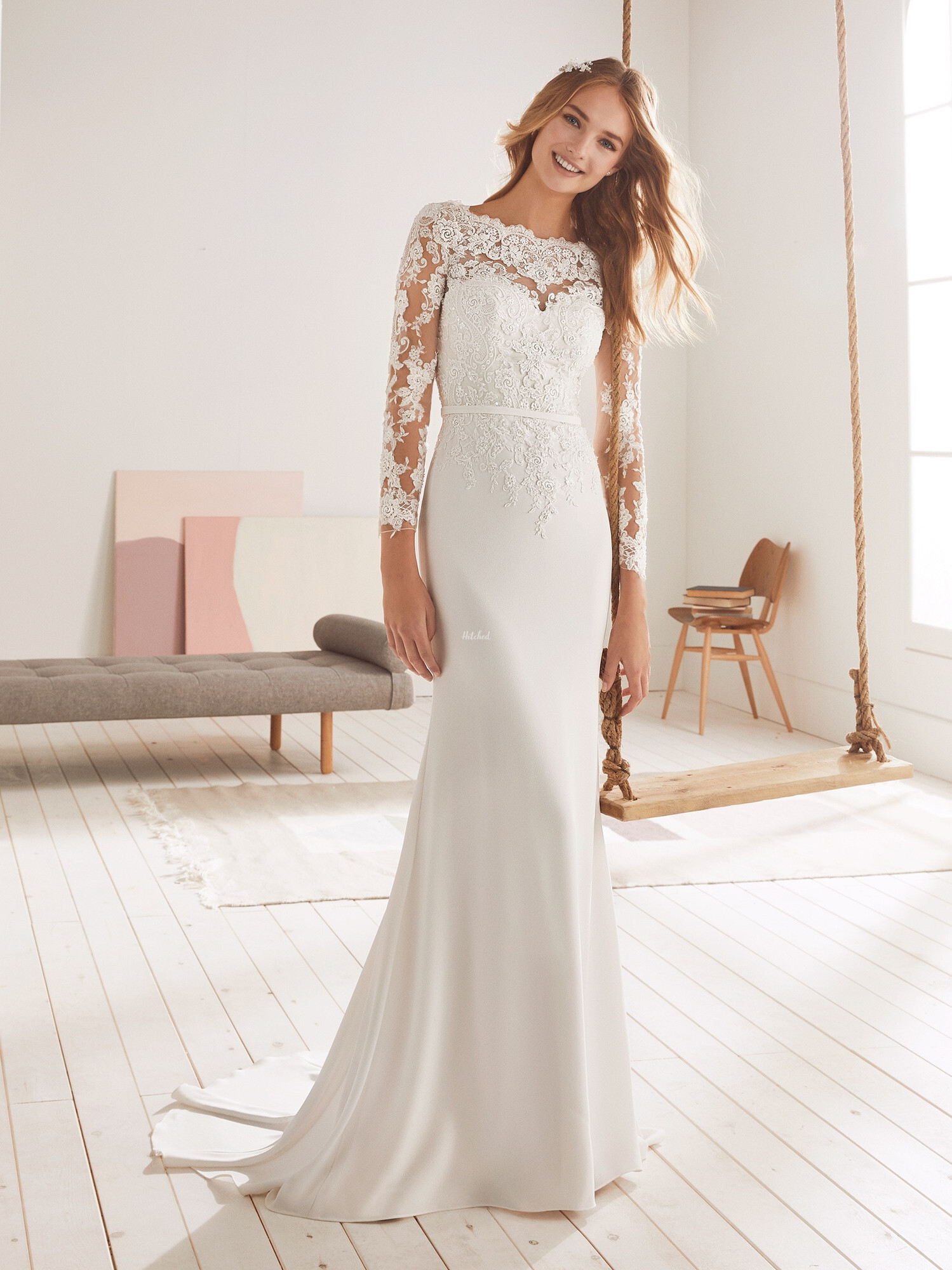 White one barcelona hot sale wedding dress