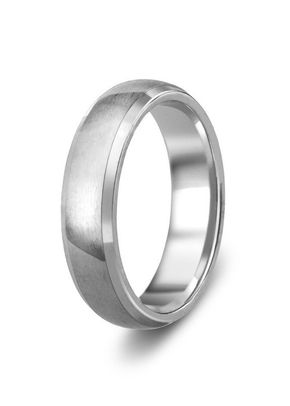 Diamond Cut Brushed Satin Wedding Ring, 5mm Band, 1209