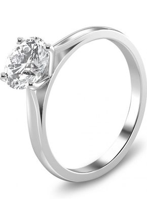 Engagement Ring - Aura Round Brilliant Diamond Solitaire, 1209