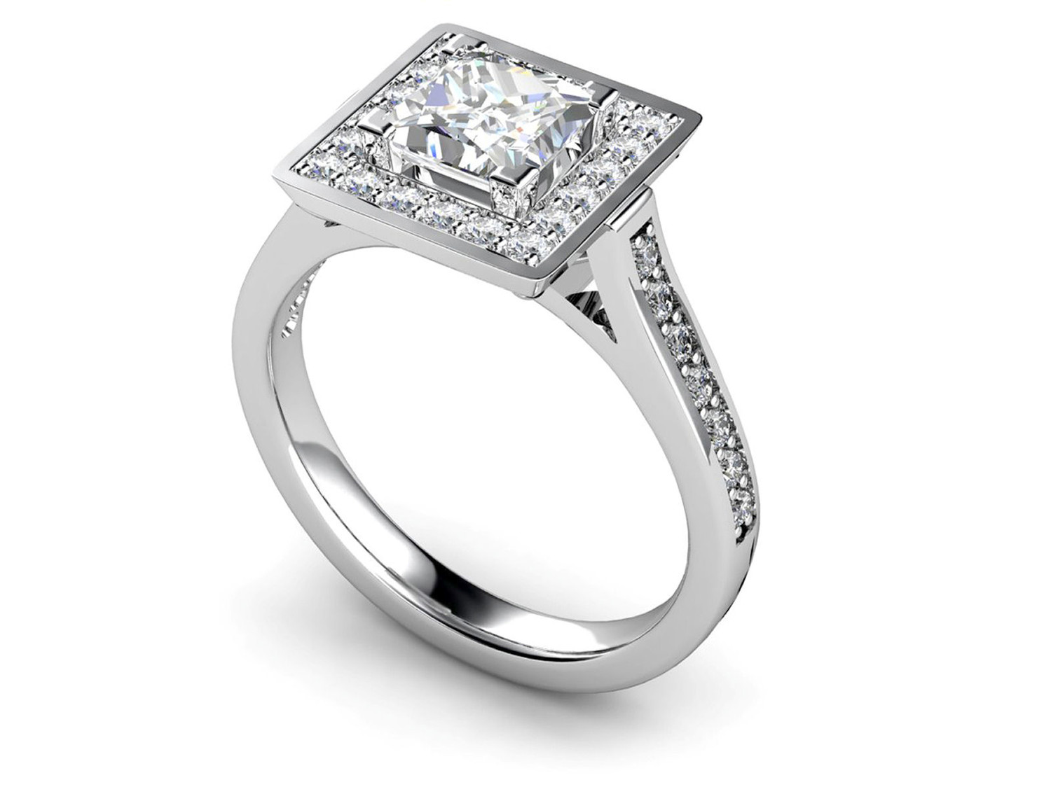 Princess Multi Stone Diamond Rings Wedding Dress from Je t