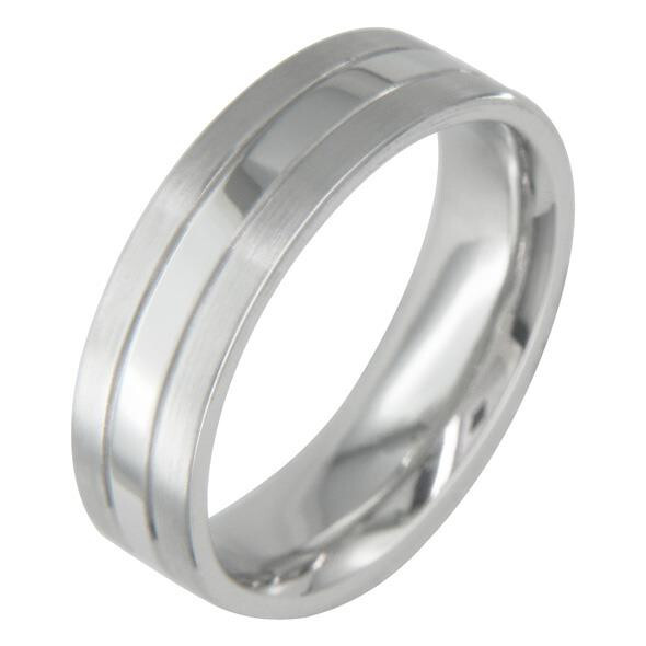 6mm Grooved Platinum Ring Wedding Ring from London Victorian Ring Co ...