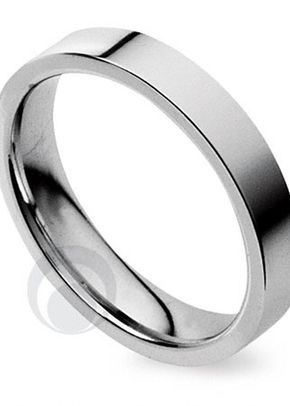 Plain Flat Court Platinum Wedding Ring, 1103