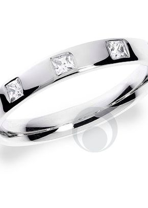 Princess Cut Diamond Platinum Wedding Ring, 1103