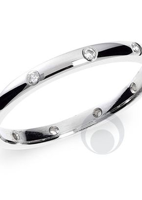 Slim Diamond Platinum Wedding Ring, 1103