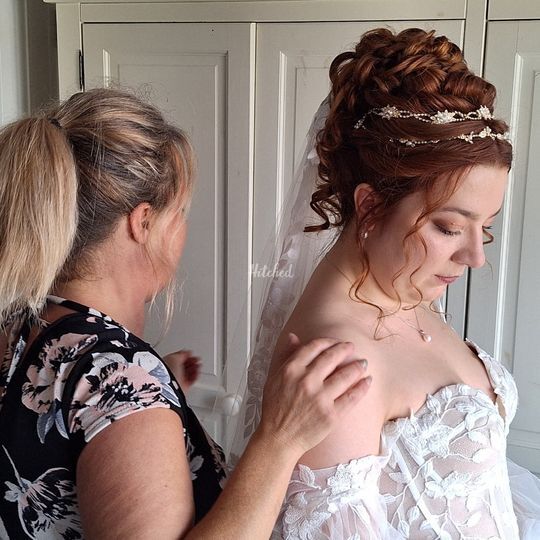 Cinderellas wedding hair and makeup