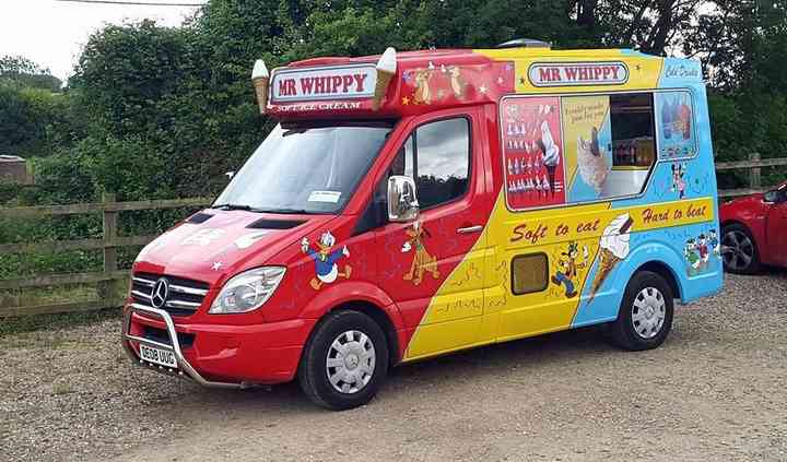 red ice cream van