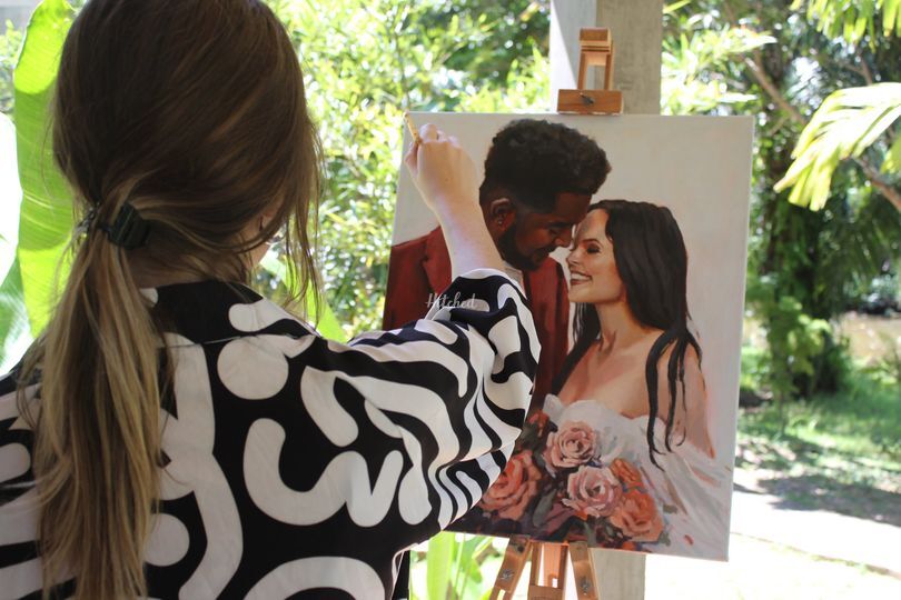 Cathy Slater Live Wedding Painting