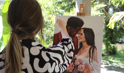 Cathy Slater Live Wedding Painting
