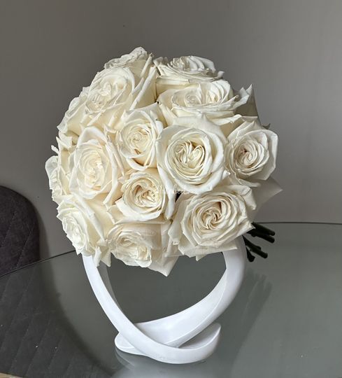 White petals and stems