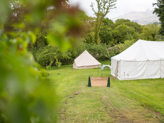 Simon and Clare's Wedding in Penrhyndeudreath, Gwynedd 7