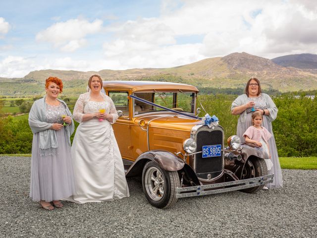 Simon and Clare's Wedding in Penrhyndeudreath, Gwynedd 24