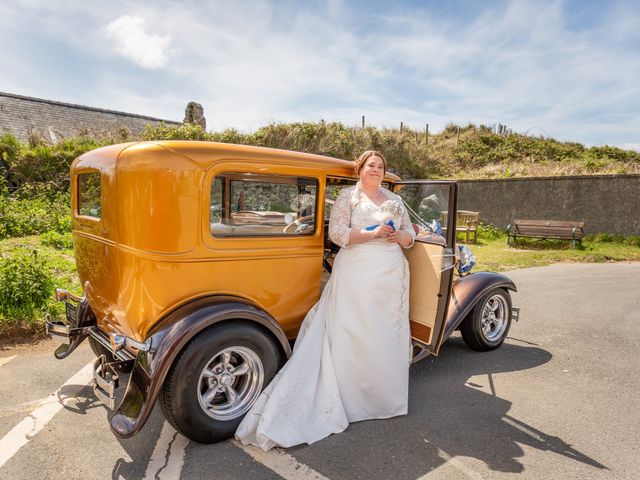 Simon and Clare's Wedding in Penrhyndeudreath, Gwynedd 32