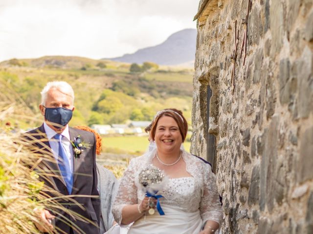 Simon and Clare's Wedding in Penrhyndeudreath, Gwynedd 36