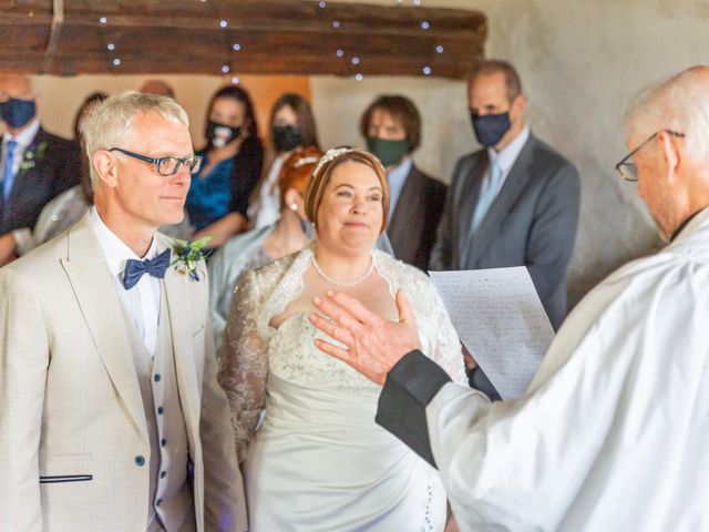 Simon and Clare's Wedding in Penrhyndeudreath, Gwynedd 41