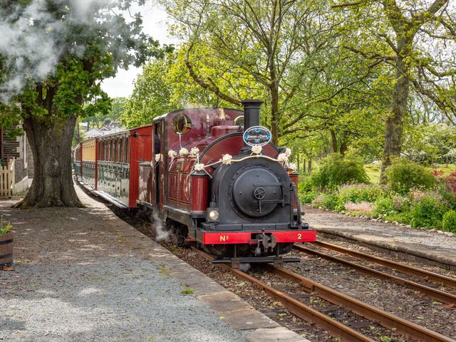 Simon and Clare's Wedding in Penrhyndeudreath, Gwynedd 60