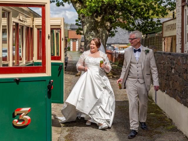Simon and Clare's Wedding in Penrhyndeudreath, Gwynedd 64