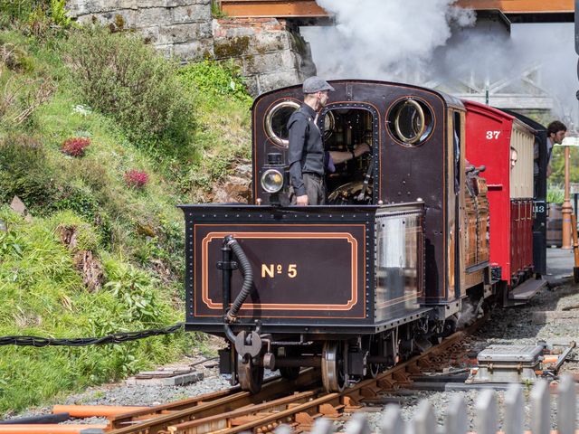 Simon and Clare's Wedding in Penrhyndeudreath, Gwynedd 67