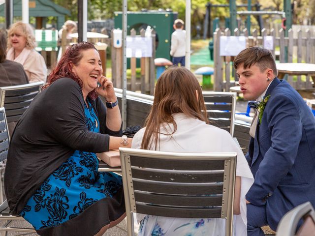 Simon and Clare's Wedding in Penrhyndeudreath, Gwynedd 68