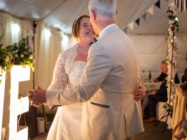 Simon and Clare's Wedding in Penrhyndeudreath, Gwynedd 77