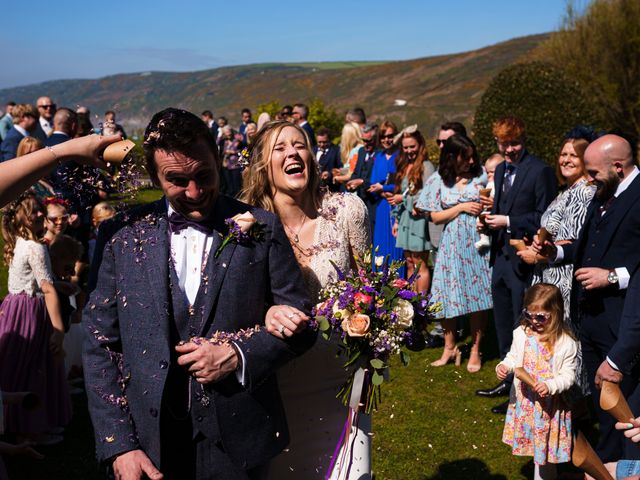 Ant and Jess&apos;s Wedding in Polhawn, Cornwall 43