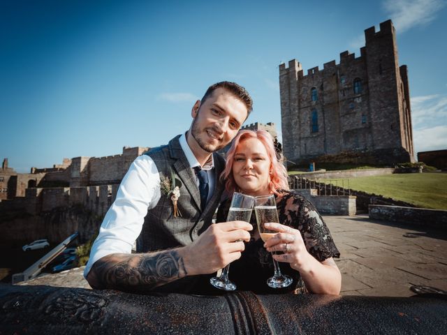 Jake and Rebecca's Wedding in Bamburgh, Northumberland 16