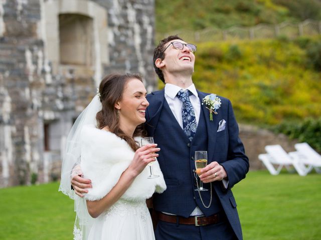 Iain and Catherine&apos;s Wedding in Polhawn, Cornwall 11
