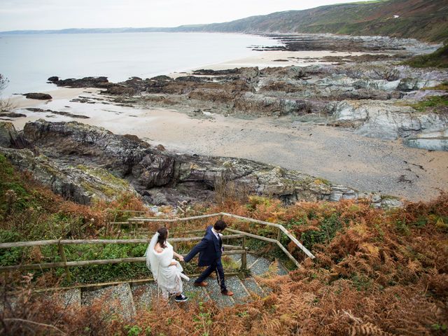 Iain and Catherine&apos;s Wedding in Polhawn, Cornwall 12