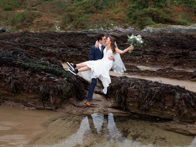 Iain and Catherine&apos;s Wedding in Polhawn, Cornwall 16
