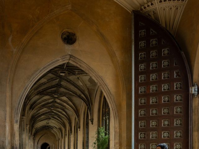 Groom and Bride's Wedding in Cambridge, Cambridgeshire 5