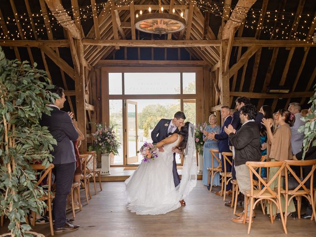 Steve and Izu's Wedding in Silchester, Hampshire 7