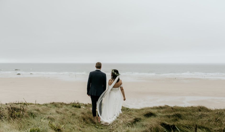 Mitchell  and Kaitlin 's Wedding in Newquay, Cornwall