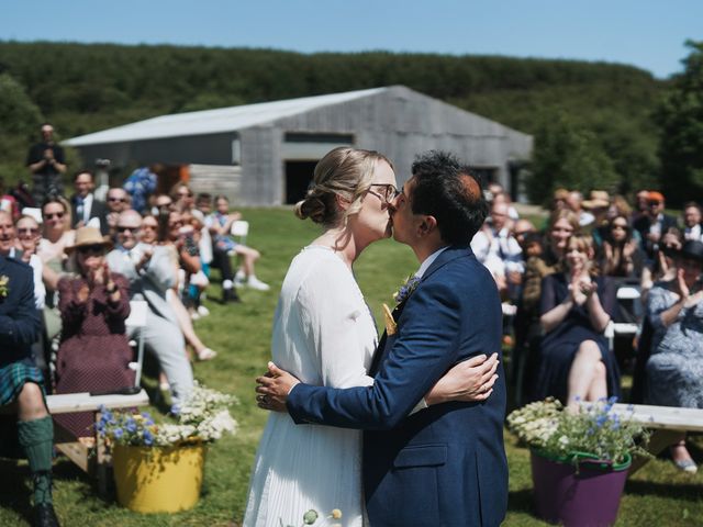 Drew and Fiona's Wedding in Kielder Water, Northumberland 10
