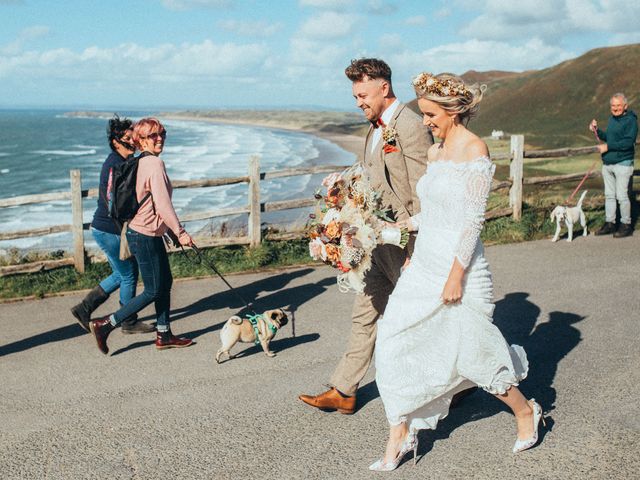 Jamie and Amy&apos;s Wedding in Oldwalls, Swansea 68