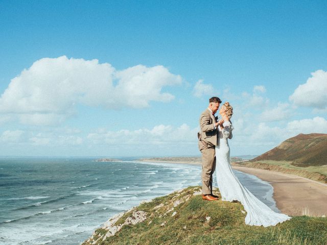 Jamie and Amy&apos;s Wedding in Oldwalls, Swansea 71