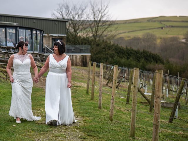 Sarah and Sarah's Wedding in Meltham, West Yorkshire 11