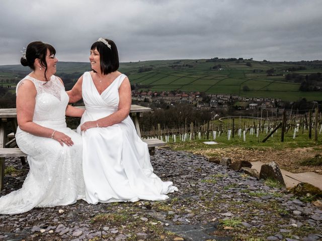 Sarah and Sarah's Wedding in Meltham, West Yorkshire 12