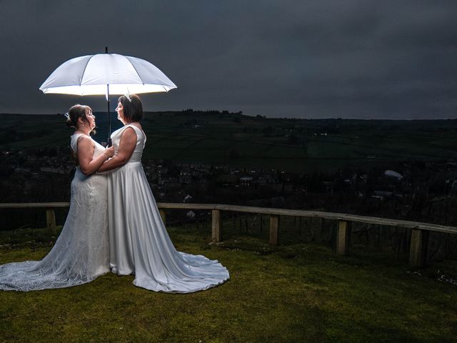 Sarah and Sarah's Wedding in Meltham, West Yorkshire 13