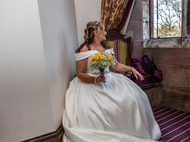Brian and Carolyn's Wedding in Peckforton, Cheshire 8