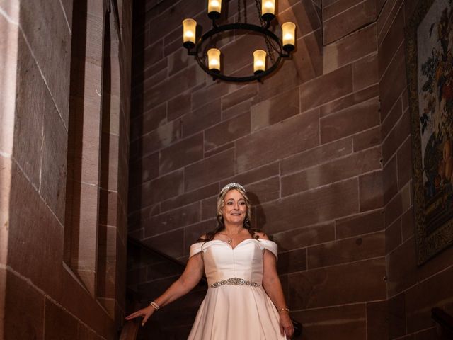 Brian and Carolyn's Wedding in Peckforton, Cheshire 9